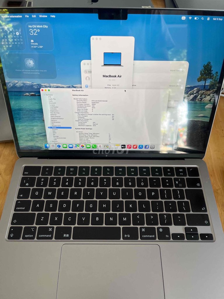 Фото 2: Apple MacBook Air M2 13 inch 8GB/256GB Серый 98%