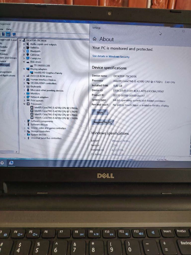 Фото 3: Dell Inspiron 15 i5 8GB/128GB как новый