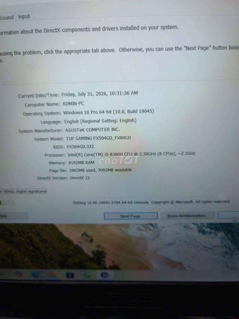 Фото 3: ASUS TUF GAMING FX504GD i5-8300H 8GB/240GB