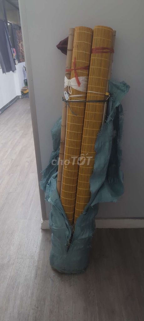 Фото 3: Рулонная штора из бамбука, золотисто-коричневая, солнцезащитная, 2м x 1.5м