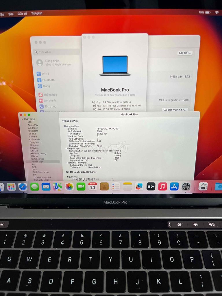 Фото 3: MacBook Pro 2019 i5 Ram 16gb Ssd 256gb