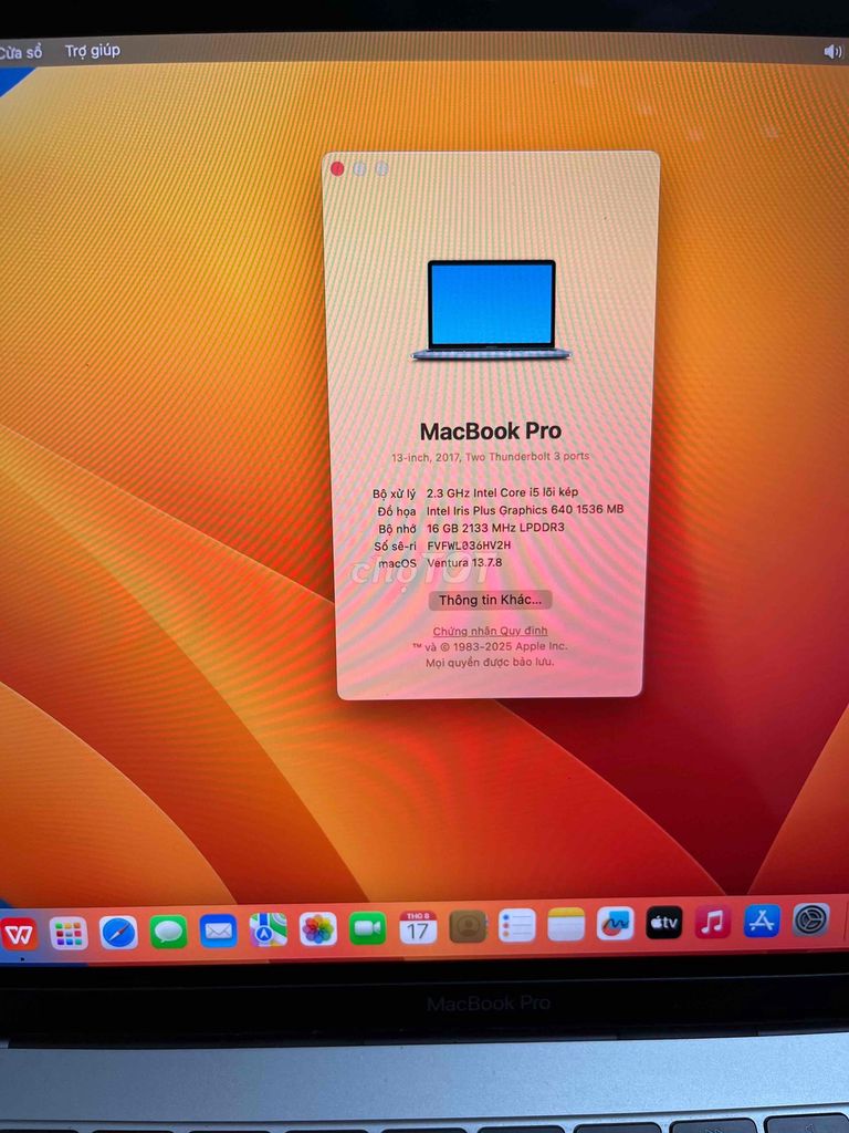 Фото 2: Apple MacBook Pro 2017 i5 16GB/256GB Серый
