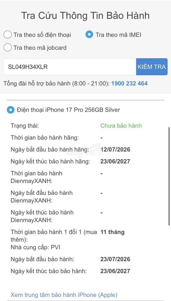 Фото 3: Apple iPhone 17 Pro 256GB Bạc Mới sạc 6 lần