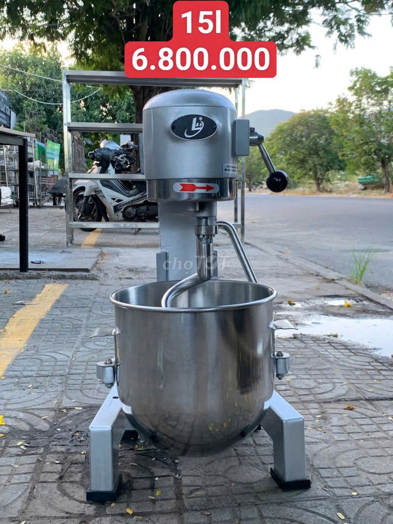 Тестомес 15л из нержавеющей стали, серебристый