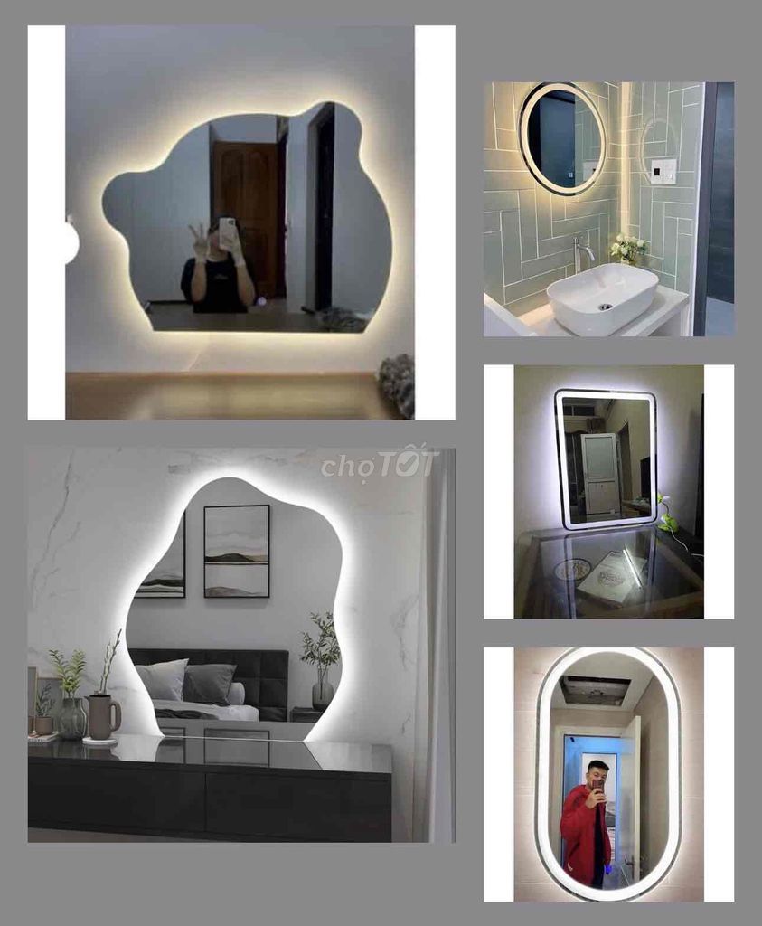 Настенное зеркало Decor с LED-подсветкой