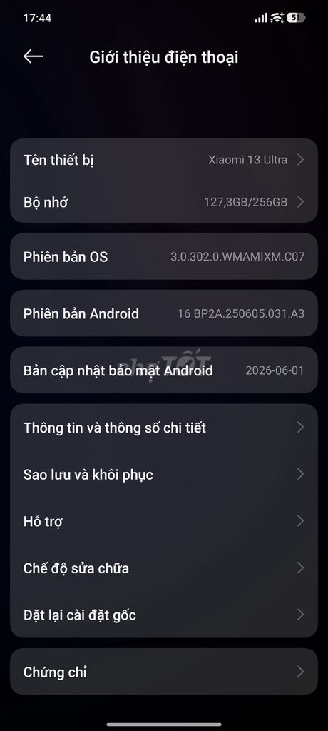 Xiaomi 13 Ultra 256GB Android 16