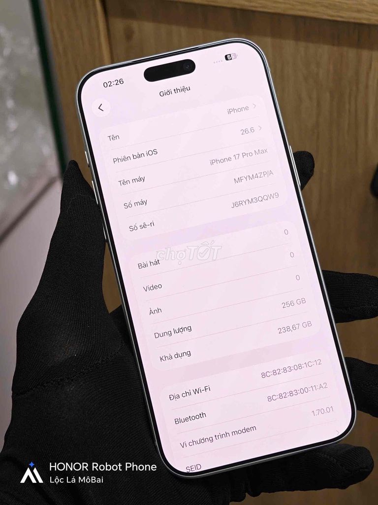 Apple iPhone 17 Pro Max 256GB Bạc