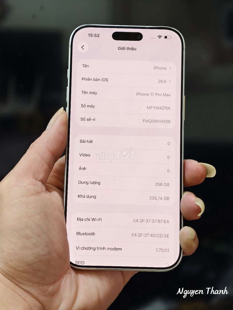 iPhone 17 Pro Max 256GB Bạc VN