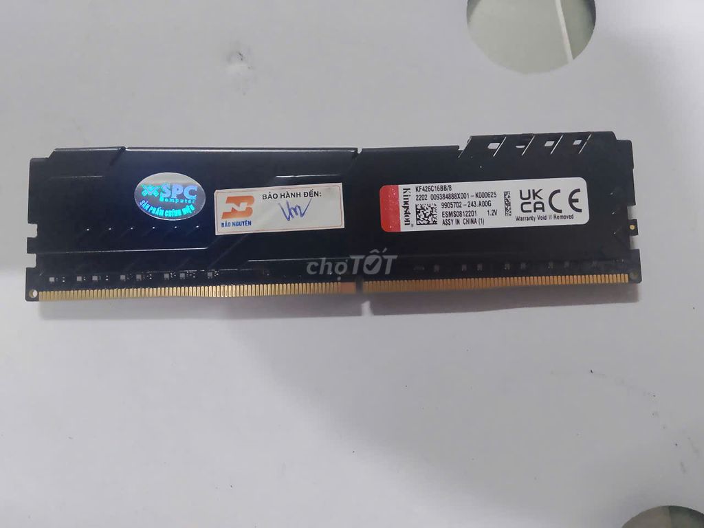 Фото 2: RAM Kingston Fury 8GB DDR4 2600MHz Черный