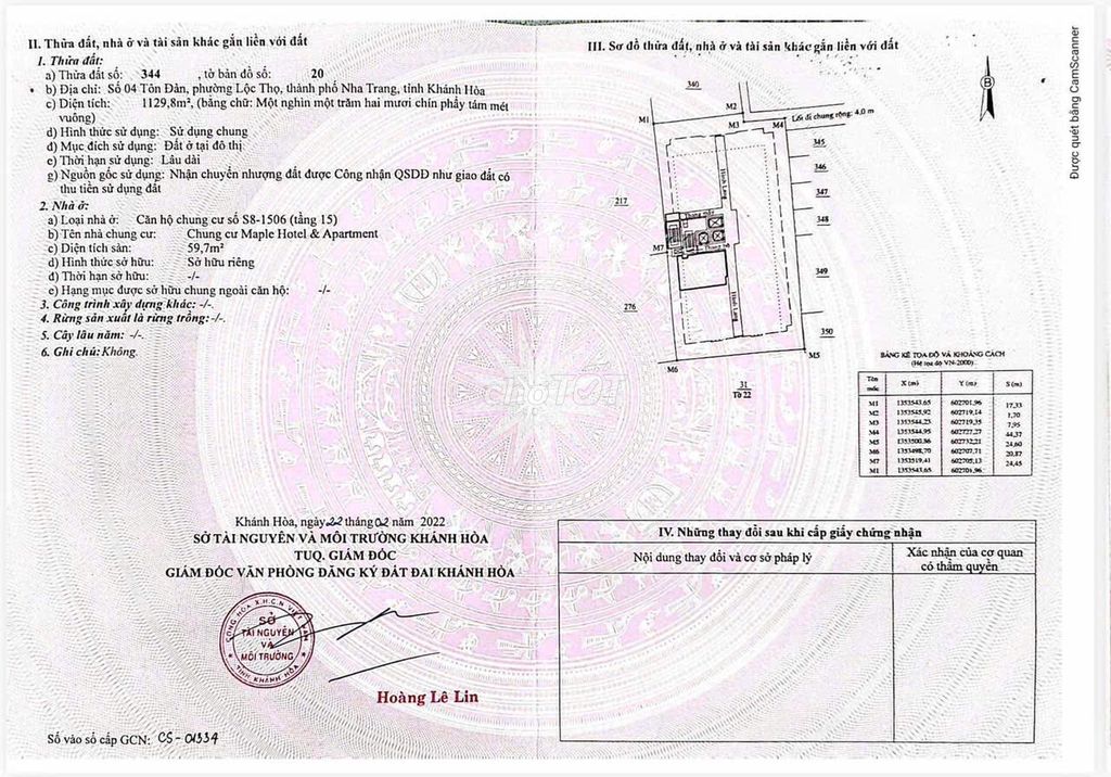 Квартира Maple Nha Trang, 15 этаж – долгосрочная собственность – всего 150 м до моря