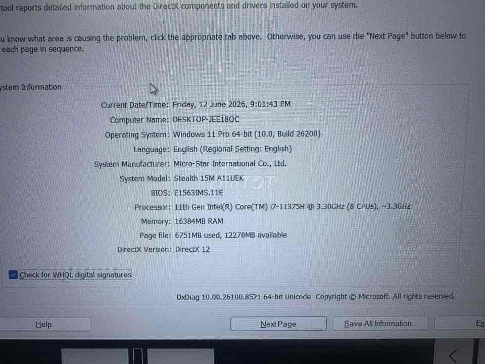 Фото 2: MSI STEALTH 15M I7 11375H/16GB/512GB/ RTX 3060 6gb