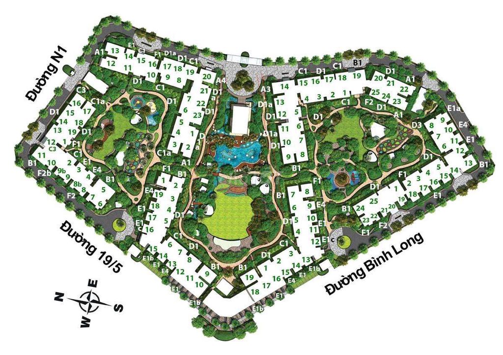 Сдается 71 м² в Emerald Celadon City, полностью с мебелью, красивый вид