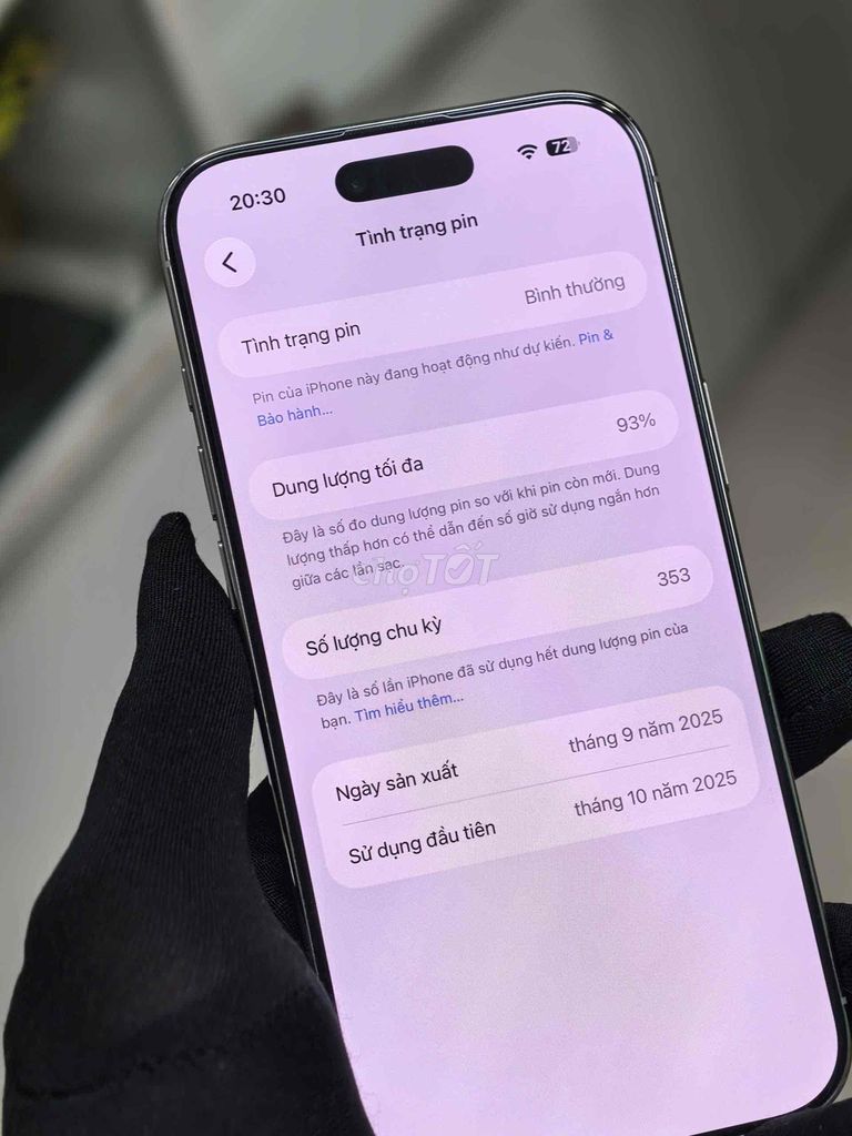 Фото 3: Apple iPhone Air 256GB Trắng 93%