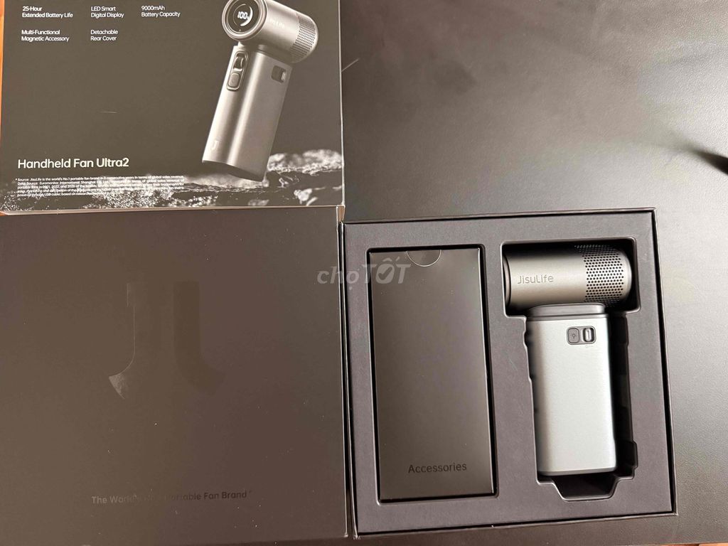Фото 3: Ручной вентилятор Jisulife Handheld Fan Ultra2, серый, 99%