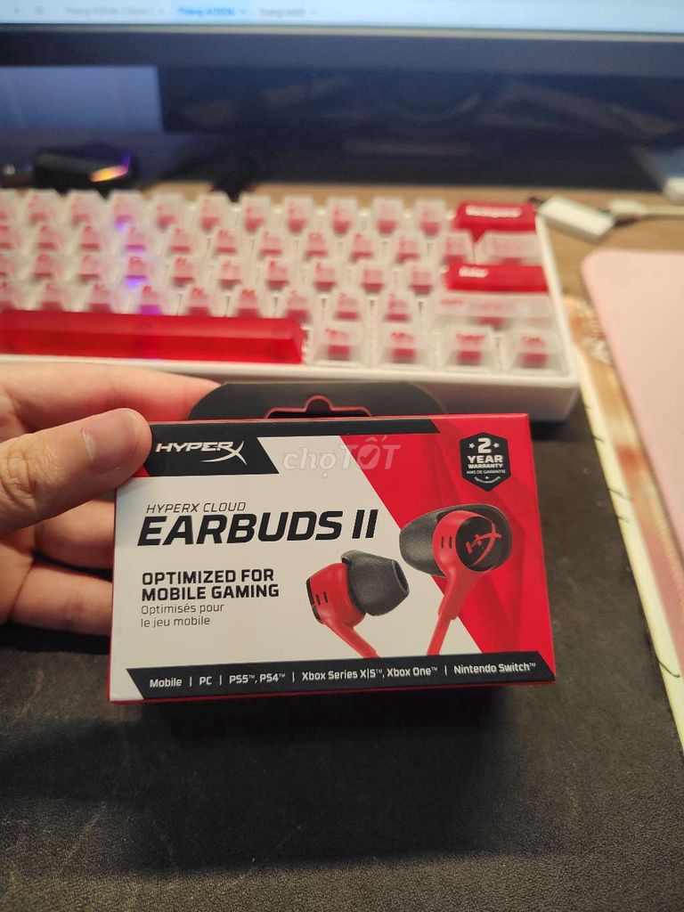 Наушники HyperX Cloud Earbuds II Красный Черный Новые