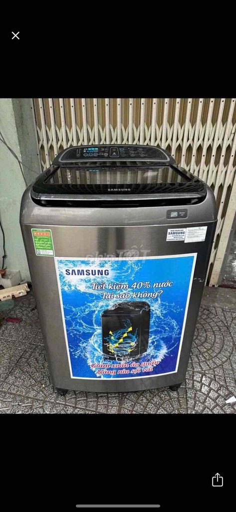 Стиральная машина Samsung 14 кг с верхней загрузкой, серая, Digital Inverter