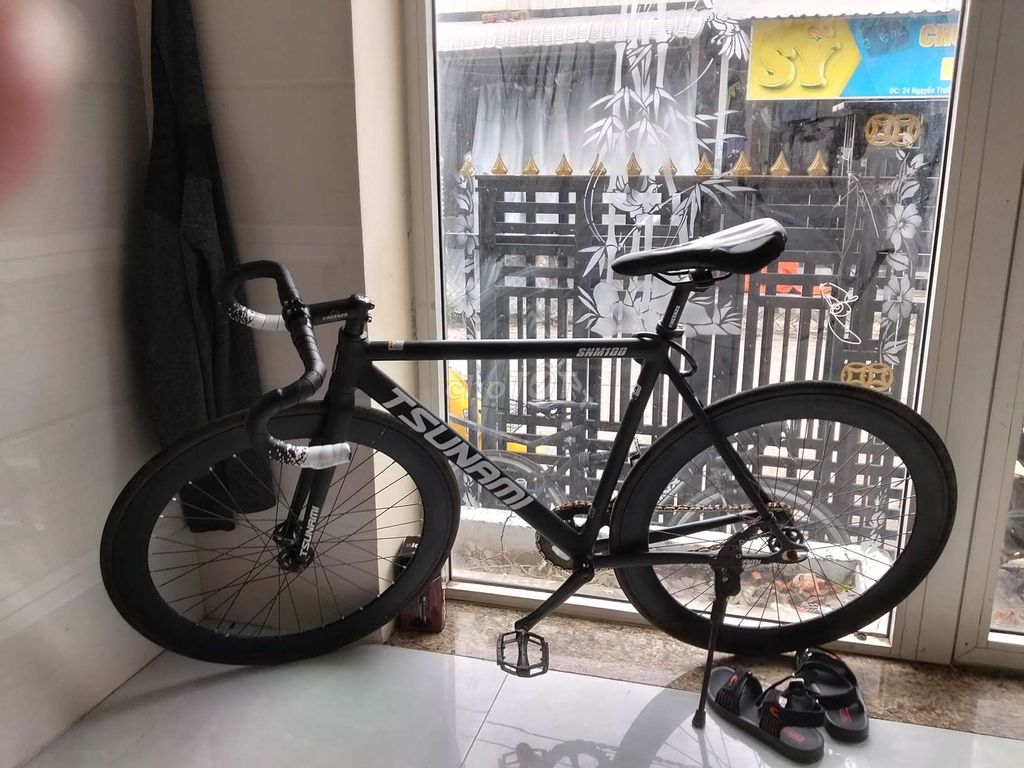 Велосипед fixed gear Tsunami SNM100, алюминиевая рама 6 phân