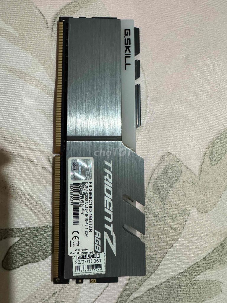 RAM G.Skill TridentZ RGB DDR4 8GB 2666MHz