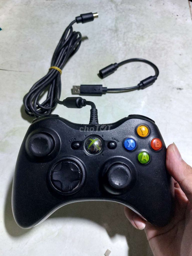 Игровой геймпад Xbox 360 Черный, б/у