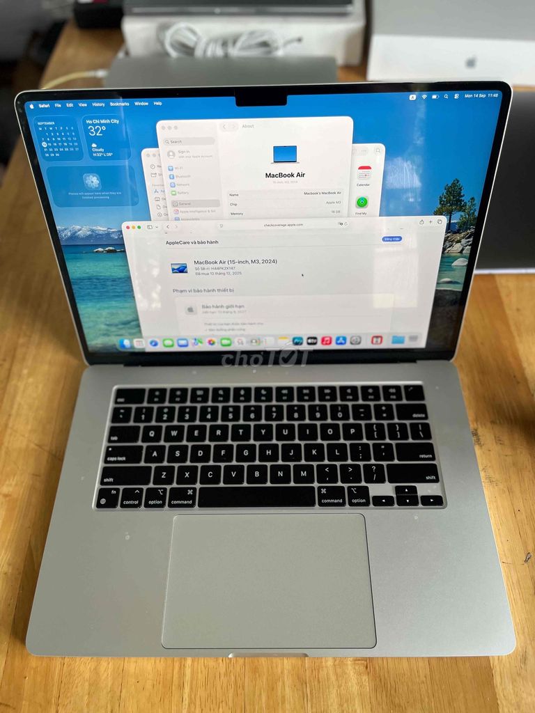 MacBook Air M3 15 16GB/256GB Серебристый