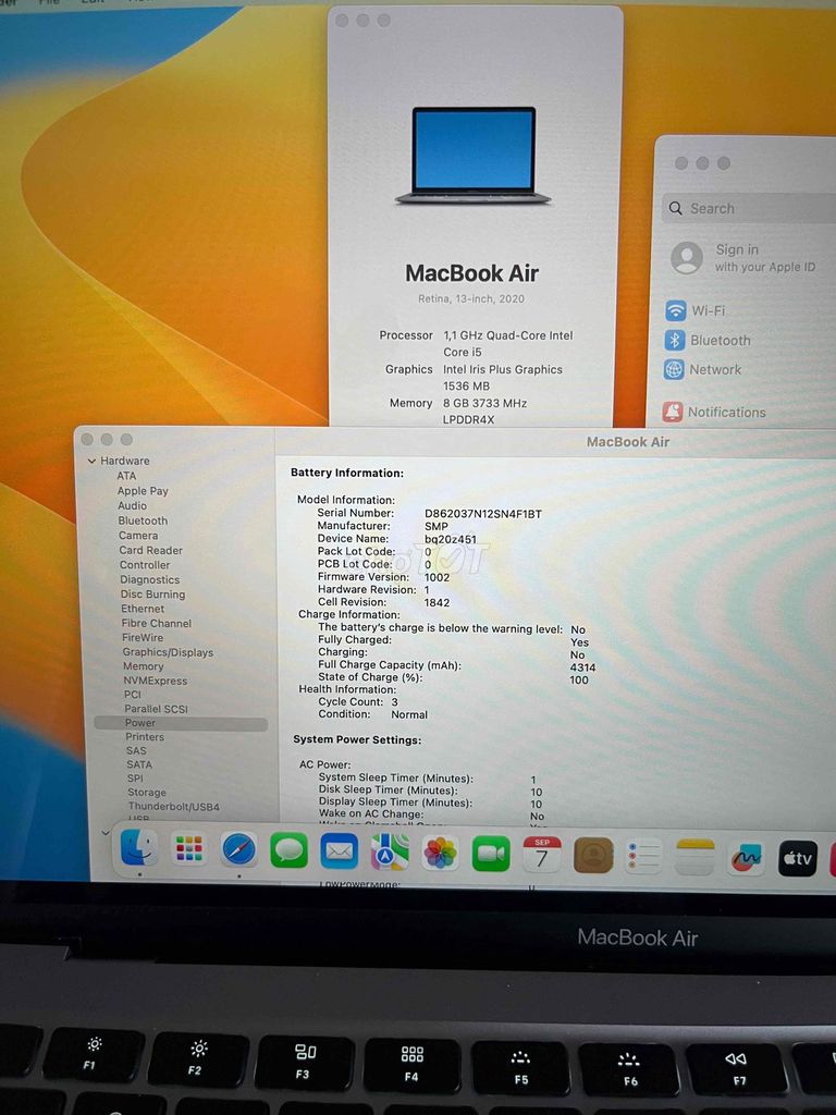 Фото 3: MacBook Air 2020 i5 Ram 8GB Ssd 256GB 9.99%