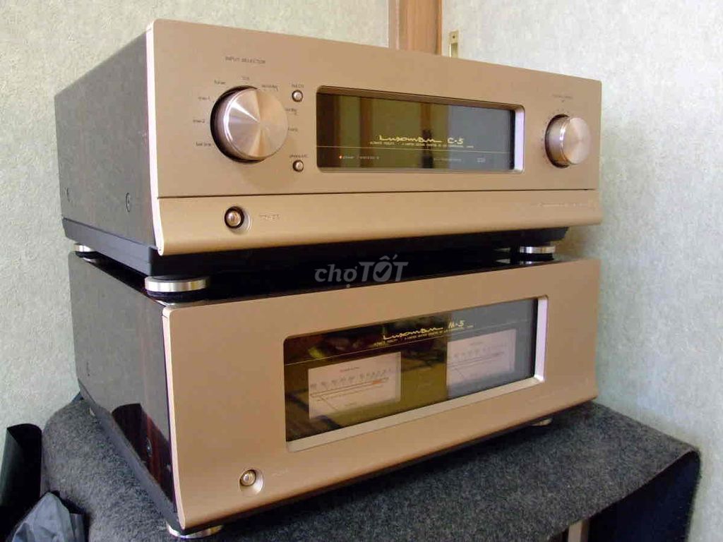 Усилитель Luxman C-5, M-5 золотисто-медный