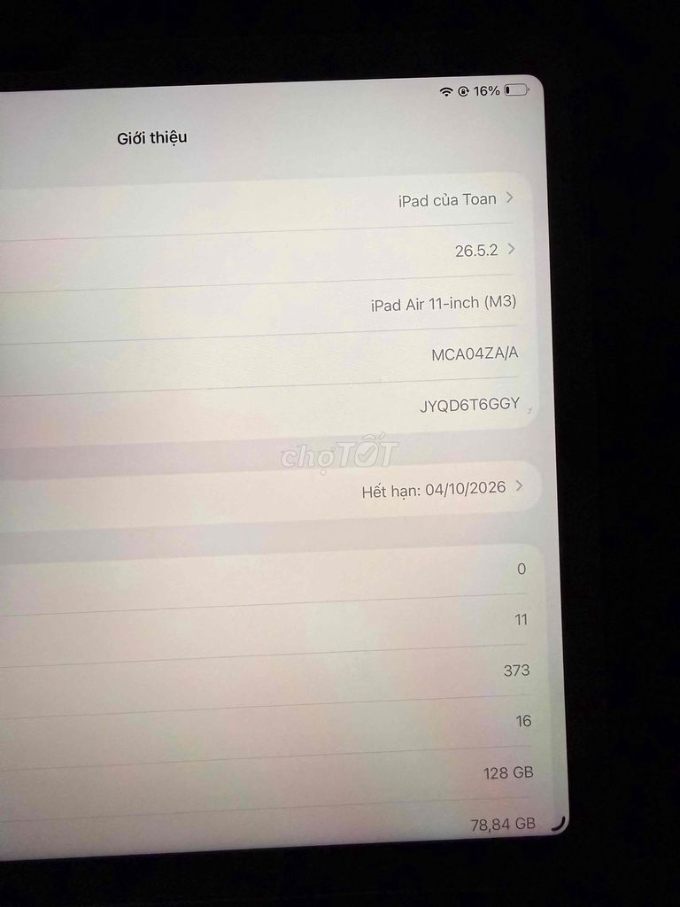 Apple iPad Air 11-inch (M3) 128GB 99%