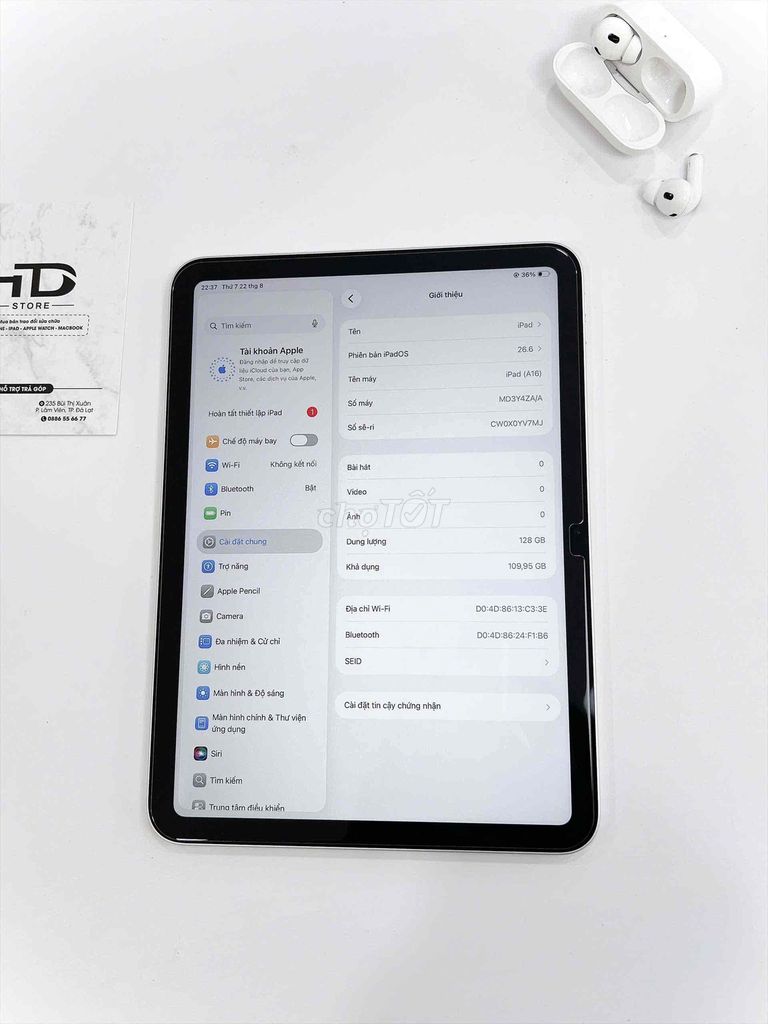 Фото 2: Apple iPad A16 (Gen 11) 128GB Bạc