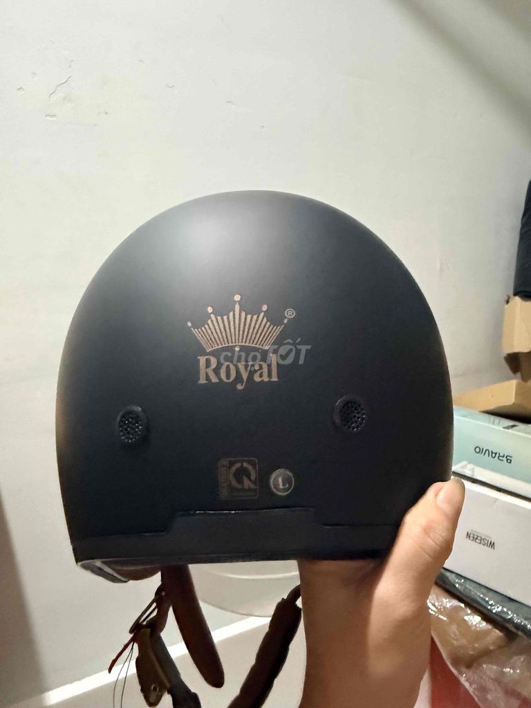 Фото 2: Шлем Royal 3/4 размер L, чёрный, серый