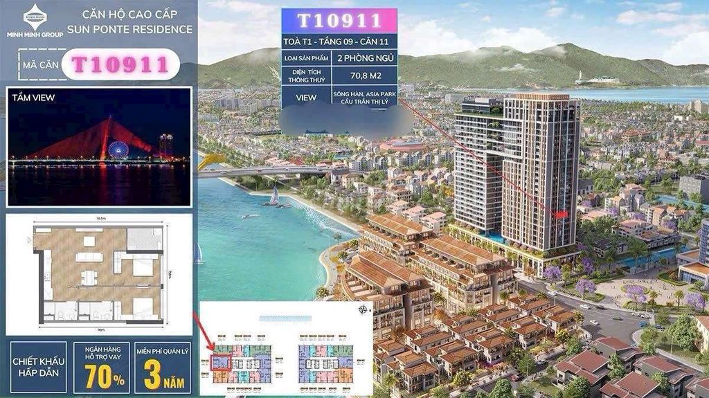 2-комнатная квартира с видом на реку Хан в проекте Sun Ponte