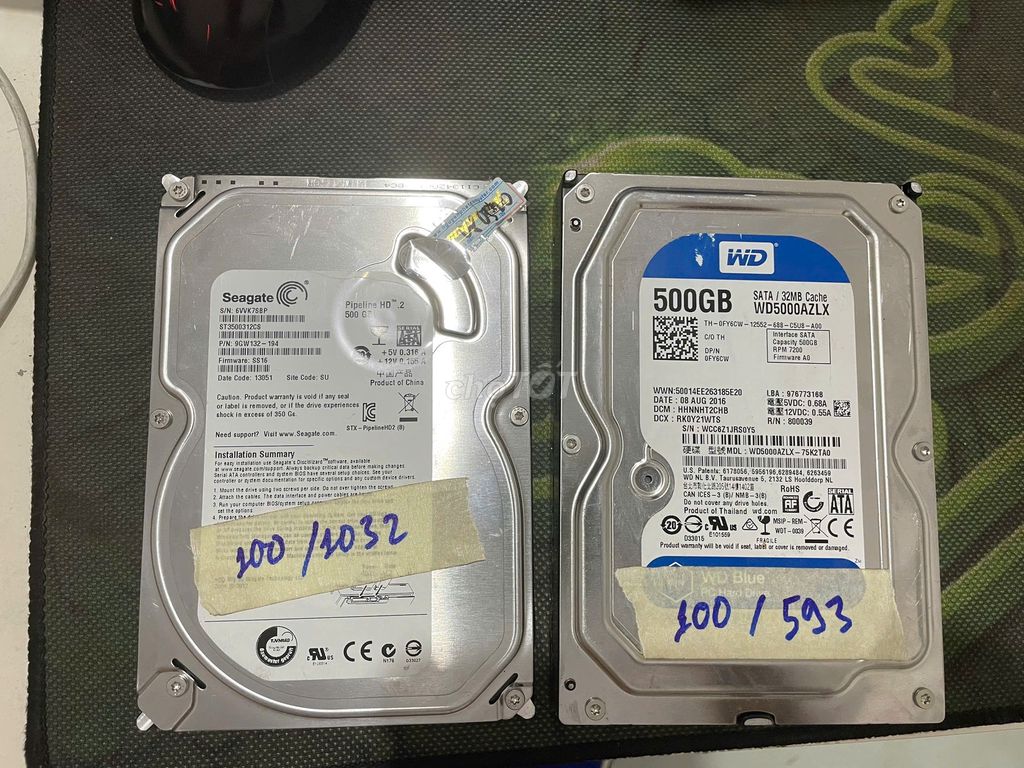 Жесткий диск HDD Seagate, WD 500GB б/у