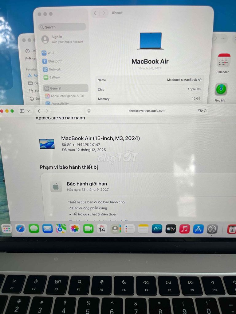 Фото 3: MacBook Air M3 15 16GB/256GB Серебристый