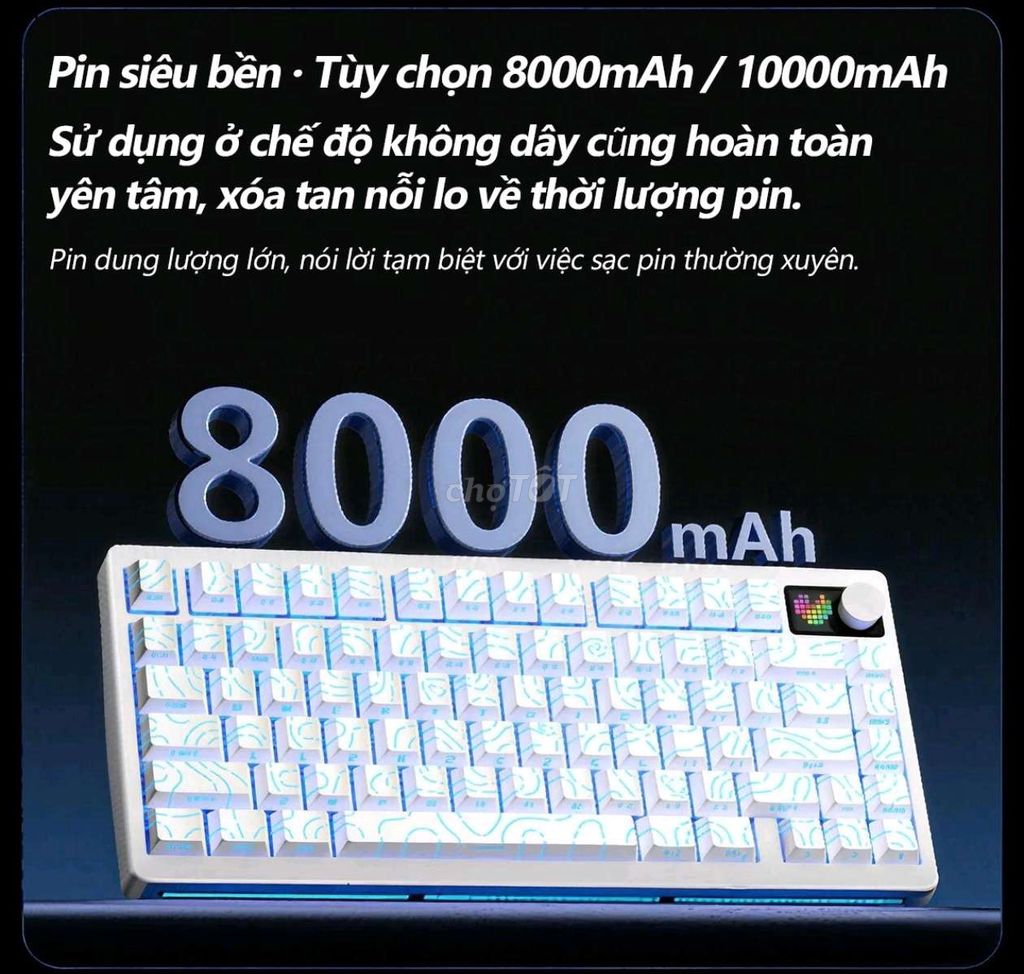 Фото 2: Механическая клавиатура Spectra 75 Белая 8000mAh