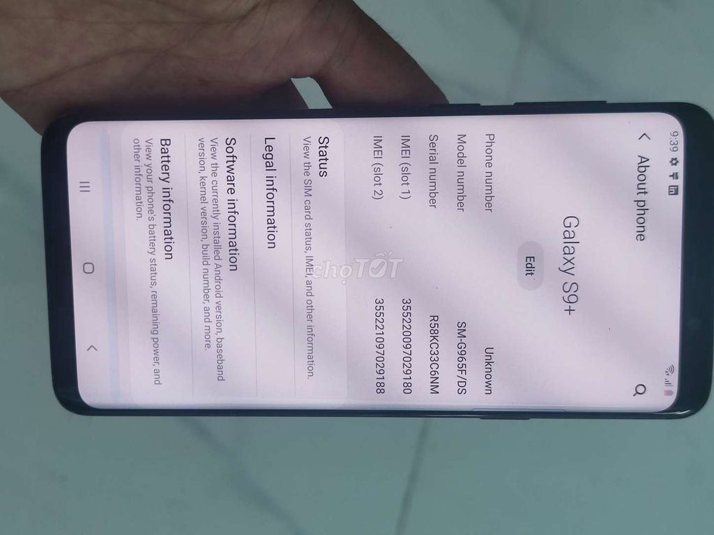 Galaxy S9+ черный, экран отличный