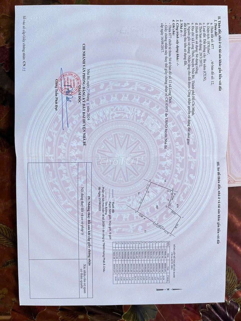 Фото 2: СОБСТВЕННИК ПРОДАЁТ УЧАСТОК САДОВОЙ ЗЕМЛИ ЛОНГТХОЙ, НЯБЕ 3433 м², 7,5 млн/м²