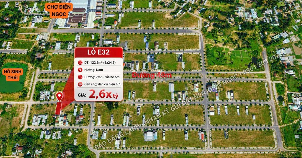 3 минуты от FPT – Участок 122,5 м² – Цена *** 2,6xx млрд