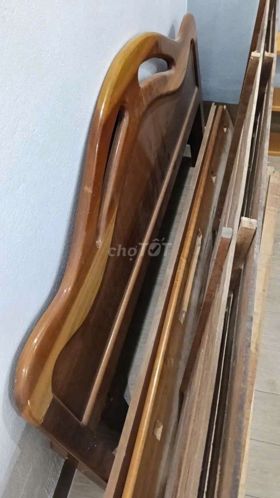 Фото 3: Студенческая кровать M4 из дерева, коричневая