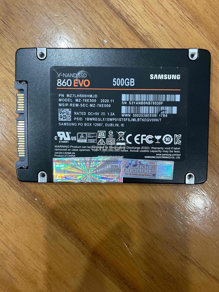 SSD Samsung 860 EVO 500GB Sata Like New