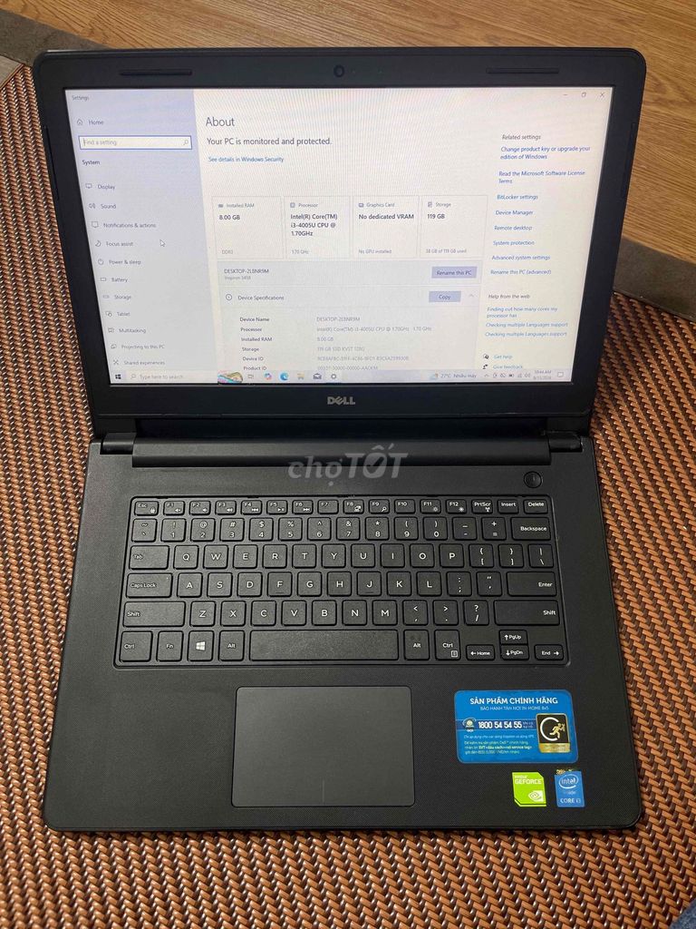 Фото 3: Dell Inspiron 3458 i3-Ram 8Gb SSD — цена для школьников