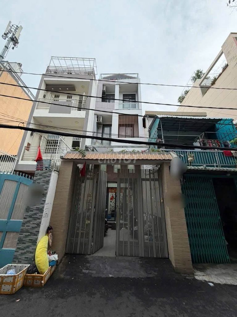 ПЕРЕУЛОК 8м, ПРОХОДНОЙ К GÒ DẦU_TÂN HƯƠNG, 4x25м, 6м двор, БЕТОН 3 этажа 4 спальни_4 санузла