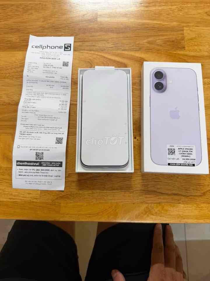 Фото 2: iPhone 17 tím 256GB, mới mua hôm qua, chưa dùng