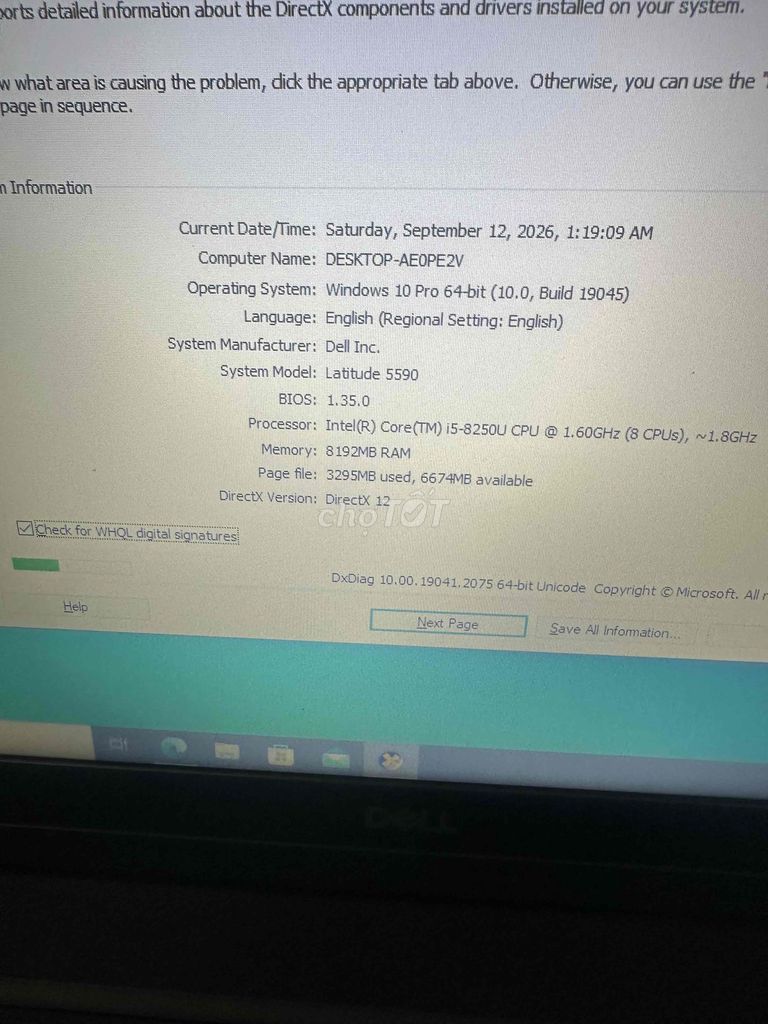 Фото 3: Dell Latitude 5590 i5-8250U 15.6 дюймов 8GB/128GB
