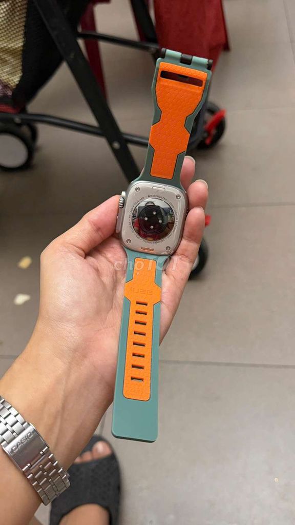 Apple Watch Ultra серый, оранжевый, синий 100%