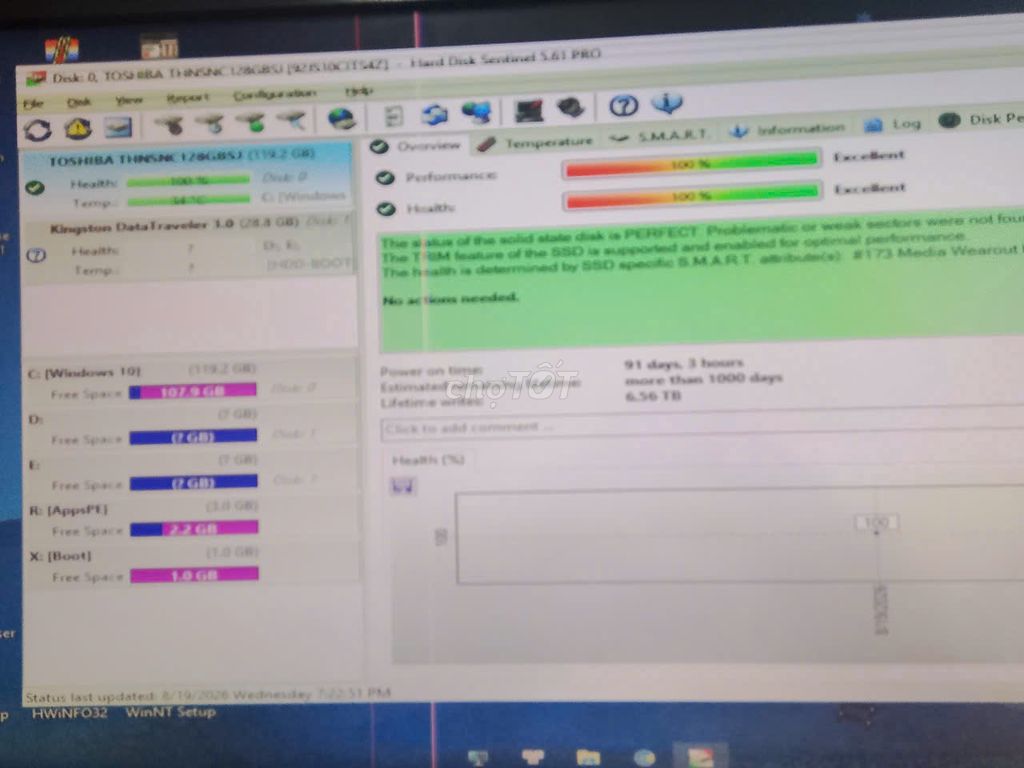 Фото 3: SSD Toshiba THNSNC128GBSJ 128GB б/у