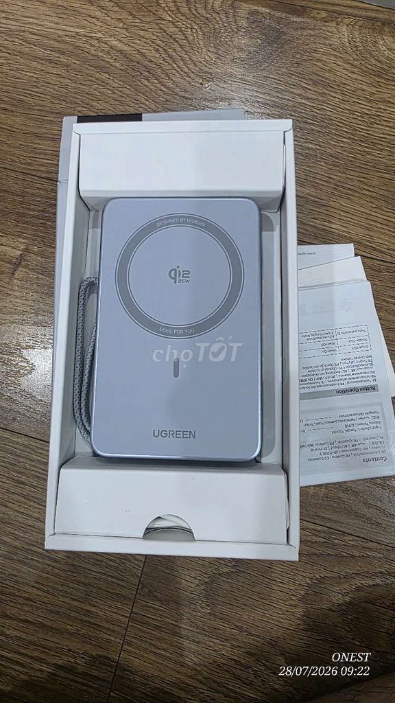 Внешний аккумулятор Magsafe UGREEN 20000mAh 25W серебристый