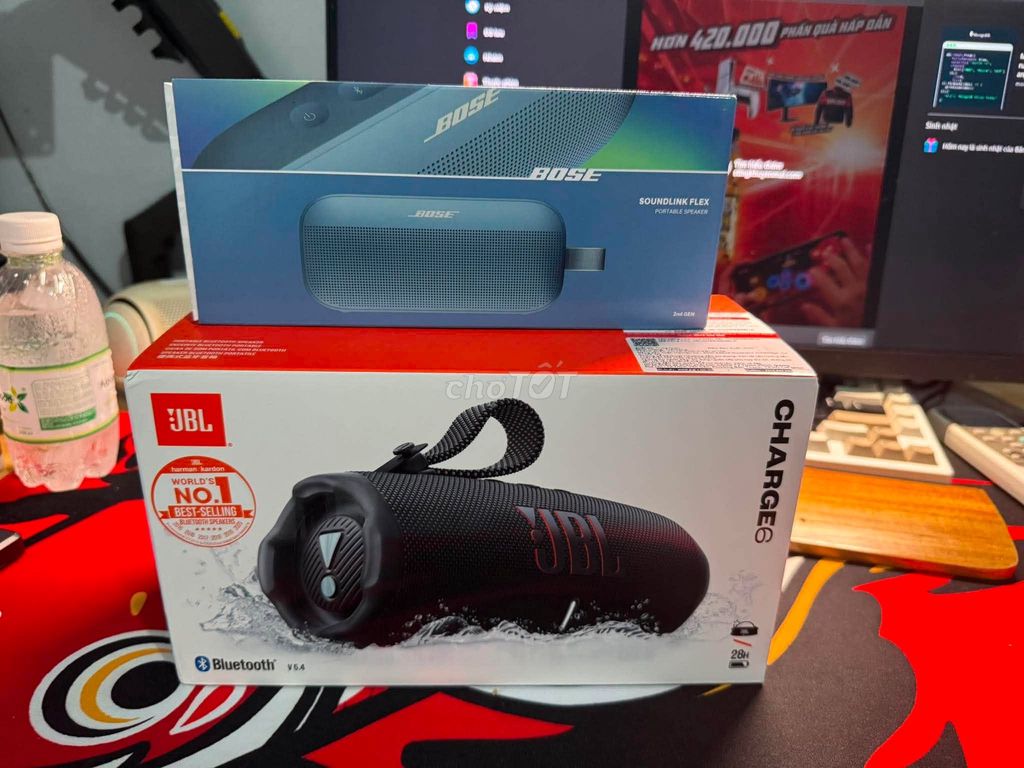 Колонки Bluetooth JBL Charge 6 + Bose Flex 2