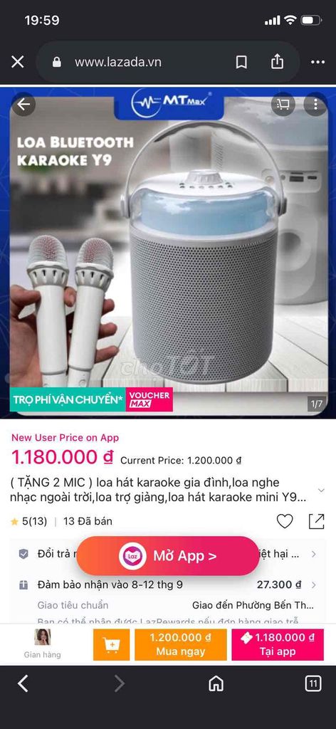 Караоке-колонка MTMax Y9 Белая