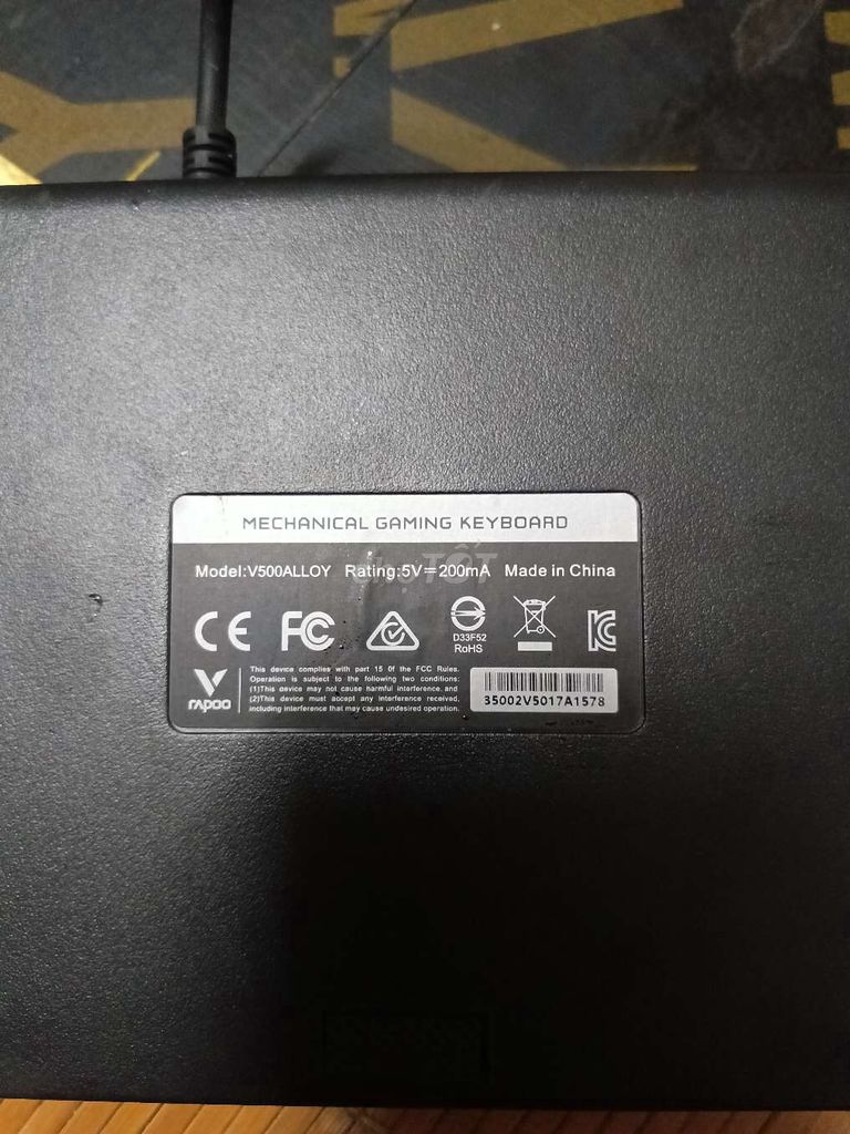 Фото 3: Механическая клавиатура Rapoo V500ALLOY Red switch черная