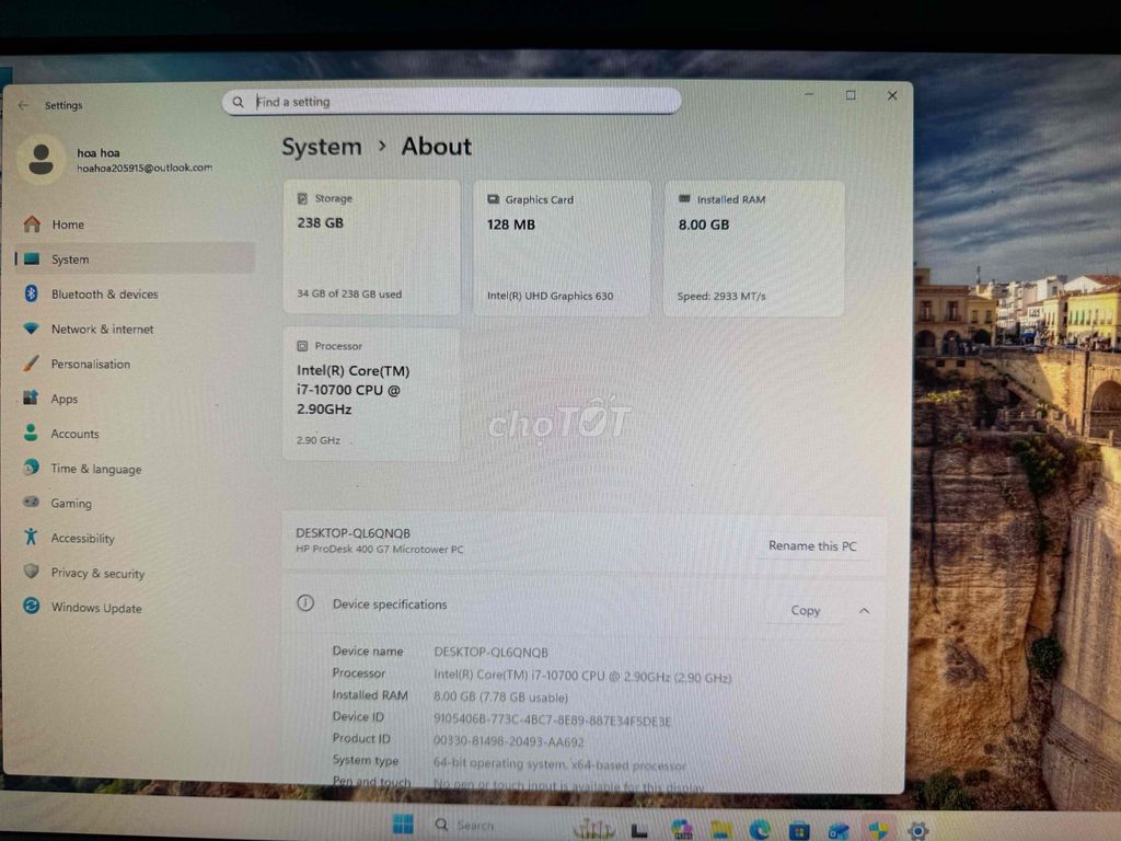Фото 2: HP ProDesk 400 G7 i7-10700 8GB/238GB черный