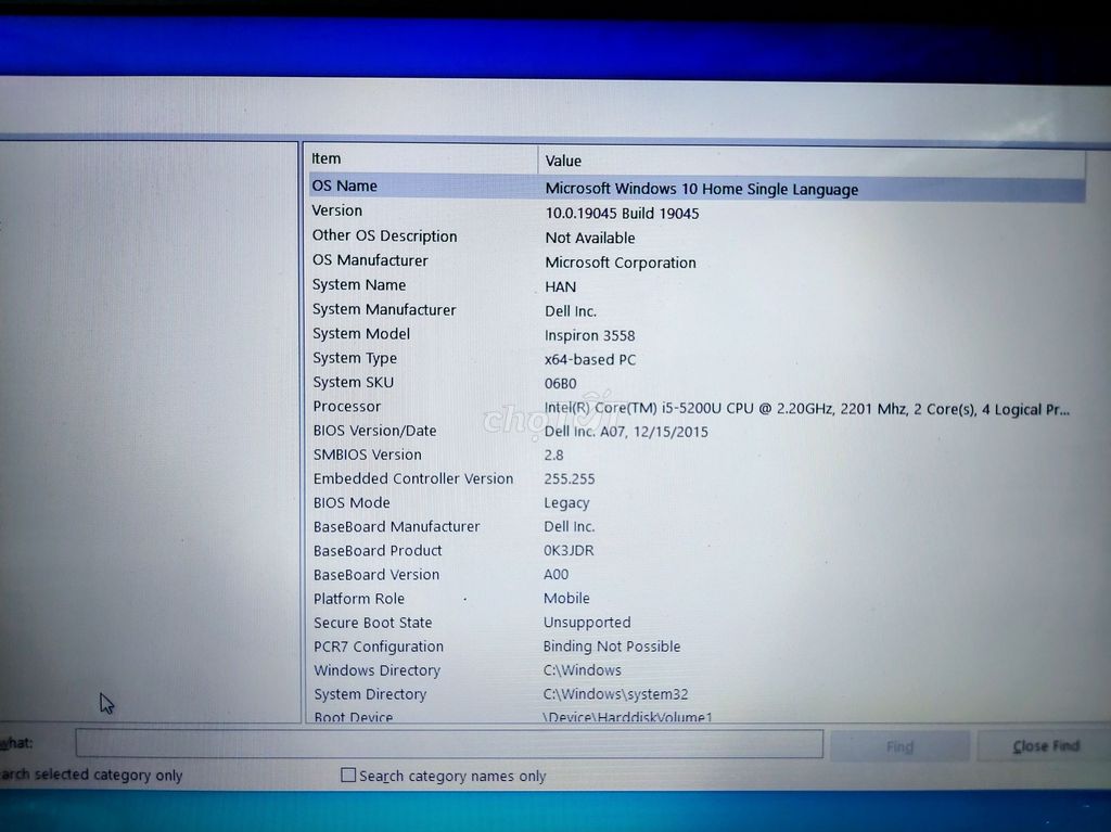 Фото 3: Dell Inspiron 3558 i5 8GB/256GB SSD